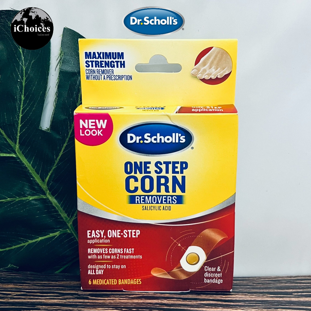 [Dr. Scholl's] Corn Removers One Step Salicylic Acid 6 Count พลาสเตอร์แปะหูดหรือตาปลา 6 ชิ้น