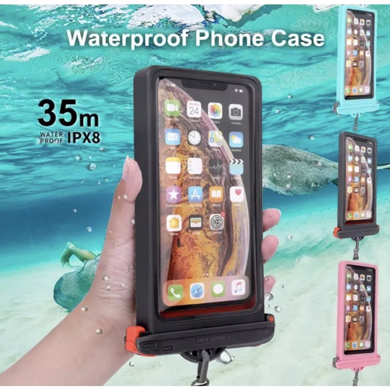 เคสกันน้ำ กล่องกันน้ำ ลึก 35 เมตร สำหรับจอ 4.7”-6.9”ใช้กับโทรศัพท์ได้ทุกรุ่น
