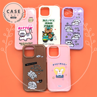 เคส 7+ 11 13 13 Pro Max 14 14 Pro Maxเคสนิ่ม TPU ผิวเงากันเลนส์กล้องหนา พิมพ์ลายการ์ตูน