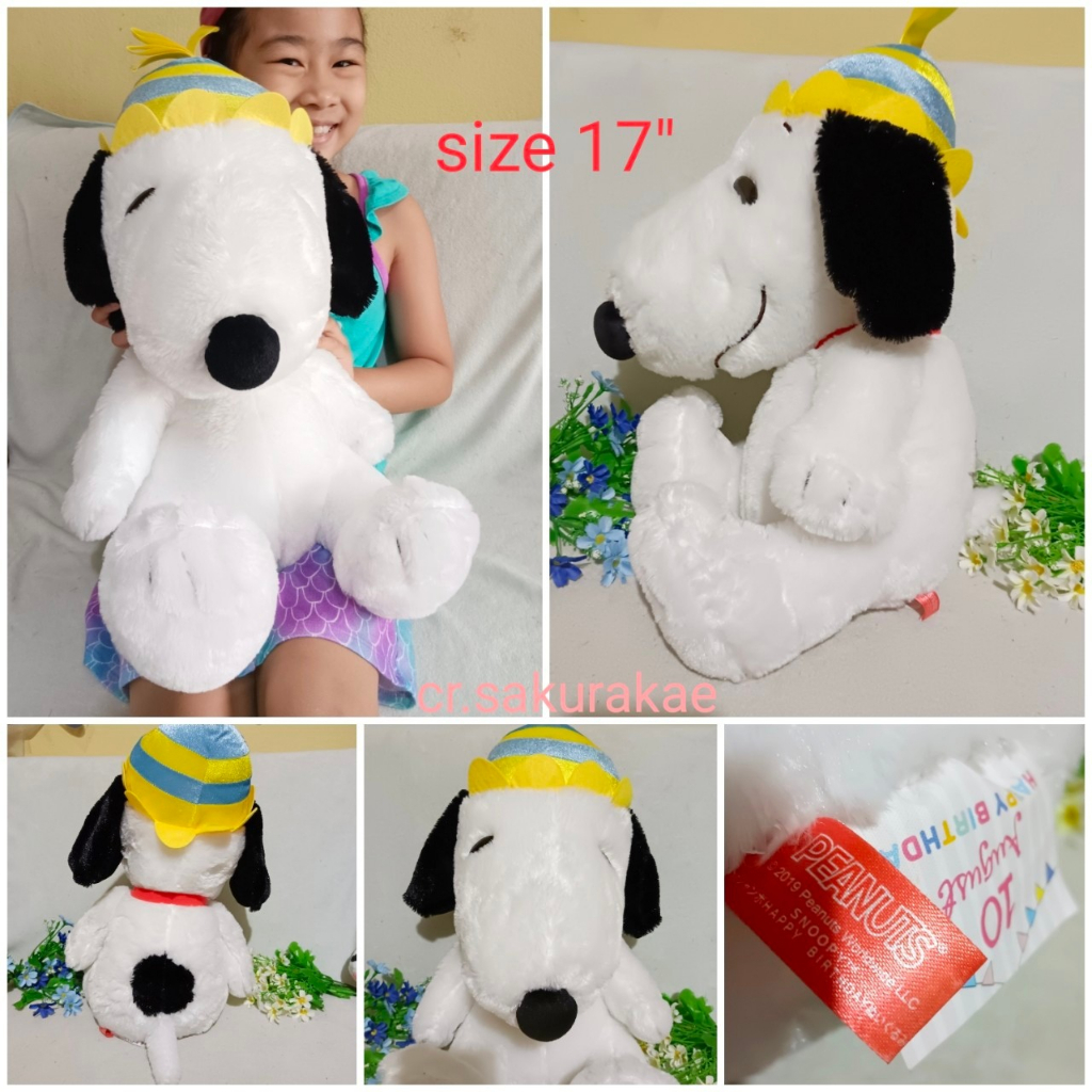 (พร้อมส่ง) ตุ๊กตามือสอง สนูปปี้ snoopy Charlie Brown ชาลีรบราวน์ ตัวใหญ่ ไซส์กอด งานลิขสิทธิ์แท้