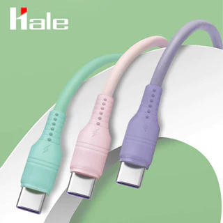 HALE 100W colorful สายชาร์จซิลิโคน Fast Charger Cable Huawei Oppo Vivo POCO charging cable silocone HC-21