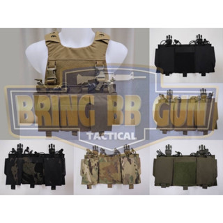 เพ้าแม็กกาซีน 5.56 แบบ4ช่อง อุปกรณ์เสริมเสื้อเวส ติดหน้าท้อง (5.56 Quadruple mag plate) (Velcro Front Panel)