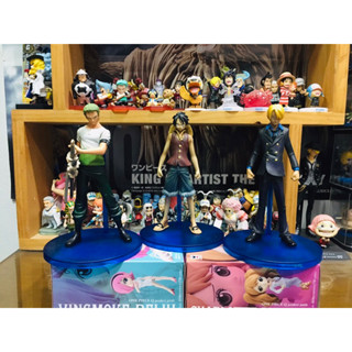 (HSCF) แท้100% เซ็ท 3 ตัว กลุ่มหมวกฟาง Highspec Coloring Figure แมวทอง One piece วันพีช Model โมเดล Figures ฟิกเกอร์