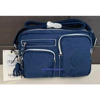 ส่งฟรีems  KIPLING Albena Crossbody Bag -  Admiral Blue ป้ายและถุงจะเขียนชื่อสีเป็น  72I