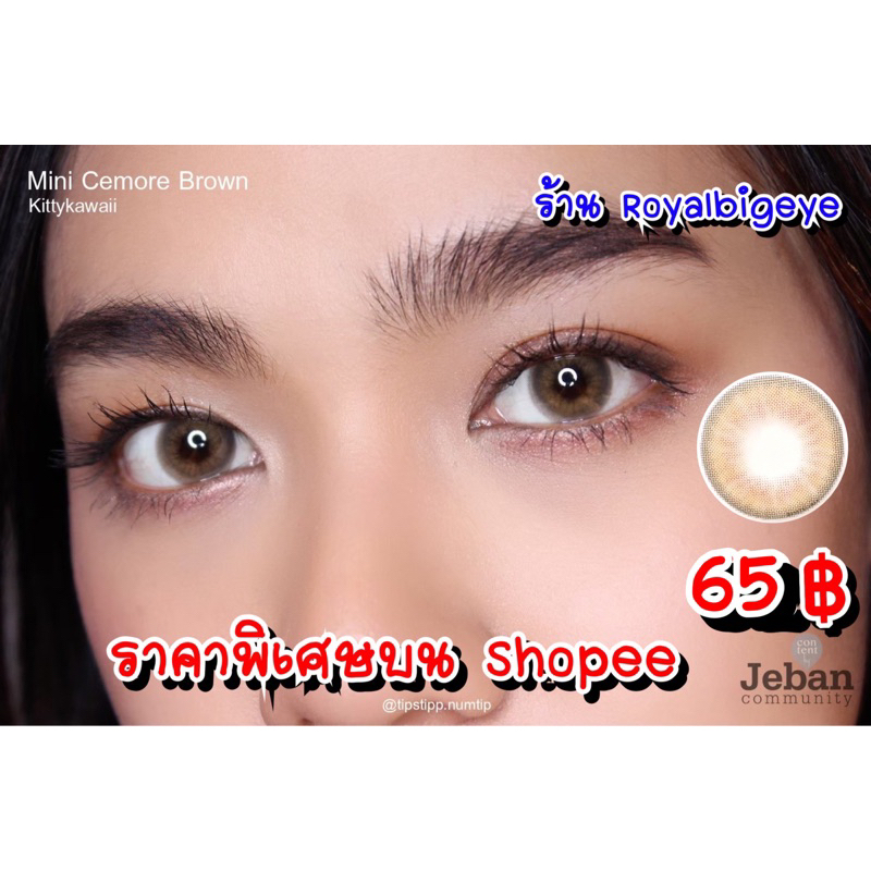 ส่งด่วนทุกวัน‼️คอนแทคเลนส์ Mini Cemore Brown - Kitty Kawaii ขนาดมินิ