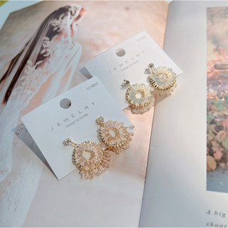 Estella House ต่างหูเงินแท้ Silver 925 แพ้ง่ายใส่ได้ รุ่น Dara Earring สี White Pearl