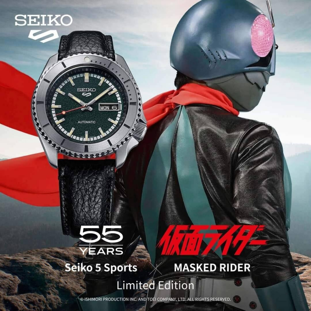 [พร้อมส่ง]SEIKO 5 Sports 55th Anniversary Masked Rider Limited Edition SRPJ91K1 SRPJ91K SRPJ91 ไอ้มด