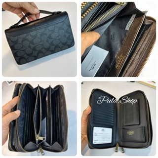 Coach F93240 Double Zip Travel Bag  สามารถใส่ PASSPORT/สมุดบัญชี ธนาคาร/โทรศัพท์ได้ทุกรุ่น 002