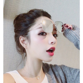 [ส่งไวมาก]แว่นตาแฟชั่น ทรงเหลี่ยม ปรอทเงิน สวย หรู ดูแพง กันแสงแดด กัน UV400