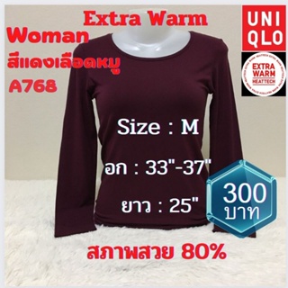 A768 เสื้อฮีทเทคเอ็กซ์ตร้าวอร์มหญิง heattech extra warm woman ยี่ห้อ uniqlo มือ2