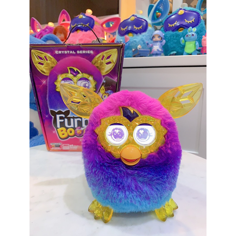 Furby Boom Crystal Series 2012 Hasbro Blue Purple Pink 💙💜💖💛 เฟอร์บี้บูม คริสตัล พร้อมกล่อง มือสอง ขอ