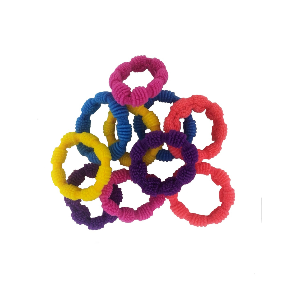 Goody ยางรัดผม 05521 Girls Ribbed Ponytailers  - คละสี  (10 ชิ้น)