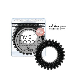 invisibobble ยางรัดผม รุ่น power สี true black (1 กล่องบรรจุ 3 เส้น)