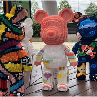 ตัวใหญ่ BIG Bearbrick 55cmตัวต่อเลโก้ บล็อคตัวต่อ  รูปหมี Violent Bear ของตกแต่งบ้าน+แถมค้อนฟรี จัดส่งทันท