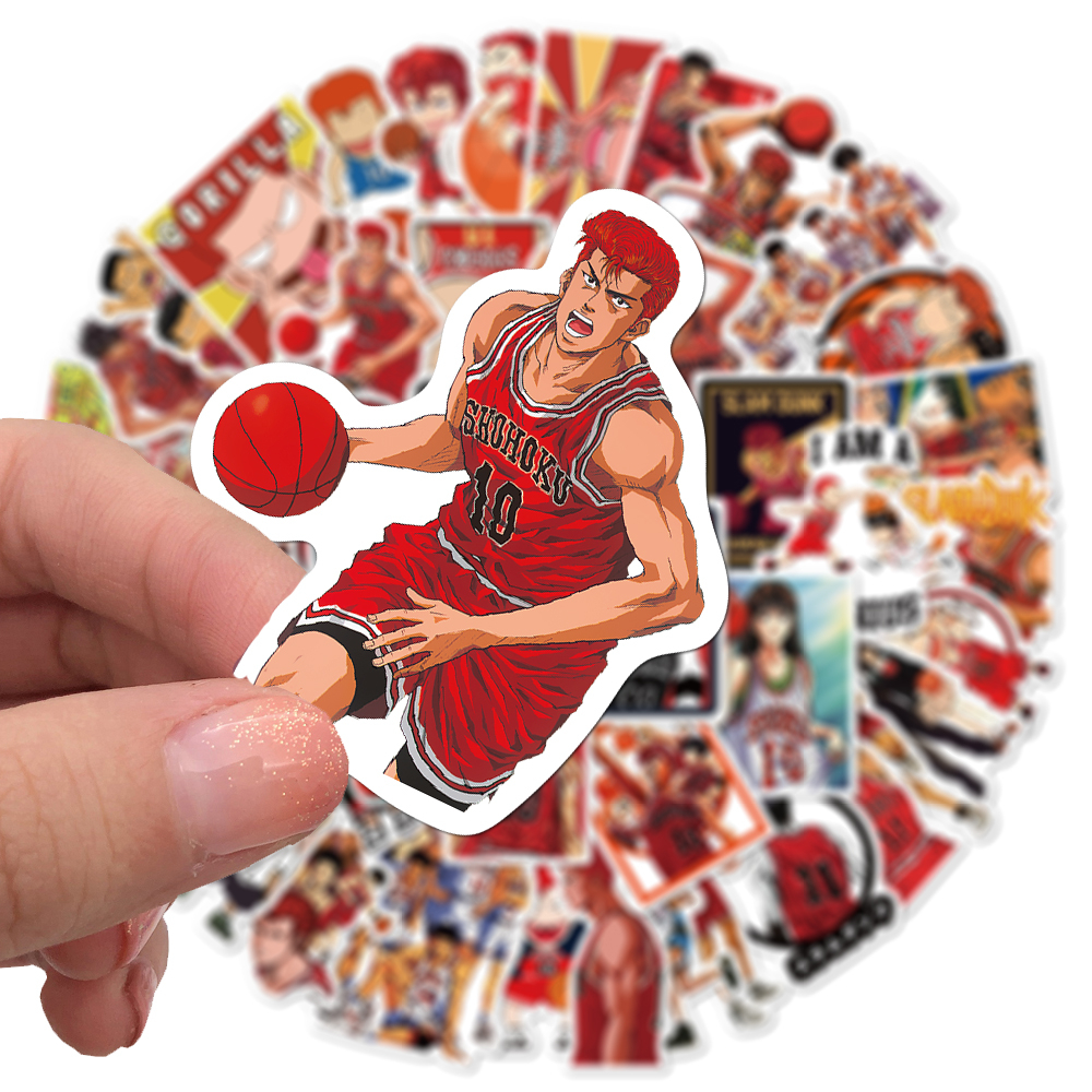 💥พร้อมส่ง💥Slam Dunk JAPAN ANIMEสแลมดังก์ สติกเกอร์ ลายการ์ตูน กันน้ํา สเก็ตบอร์ด 50ชิ้น