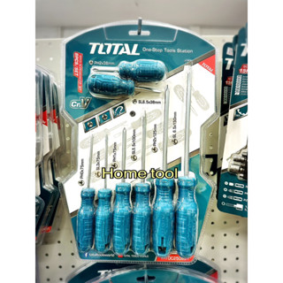 Total ไขควง 8 ตัวชุด (ปากแบน + ปากแฉก) รุ่น THTDC250801 (8 pcs Screwdriver Set) ชุดไขควง ไขควงชุด