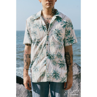 Simple&amp;Raw - เสื้อเชิ้ต BH739 BlueHawaii Shirts (White)