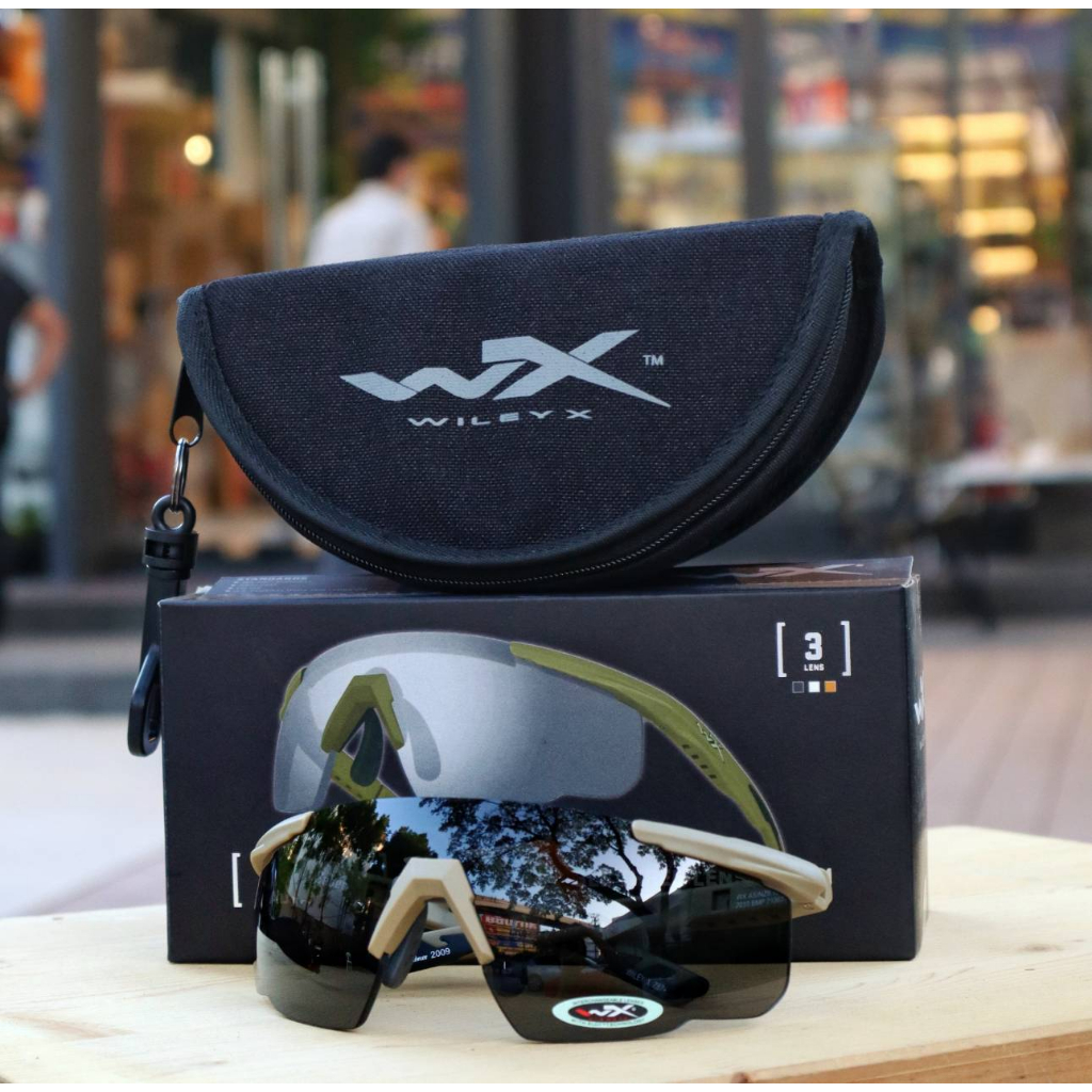 แว่นตา Wiley-X Saber Advanced Matte Tan แว่น Safety Tactical ทรง eyeshields สีพิเศษ เฟรมสีน้ำตาล by Jeep Camping