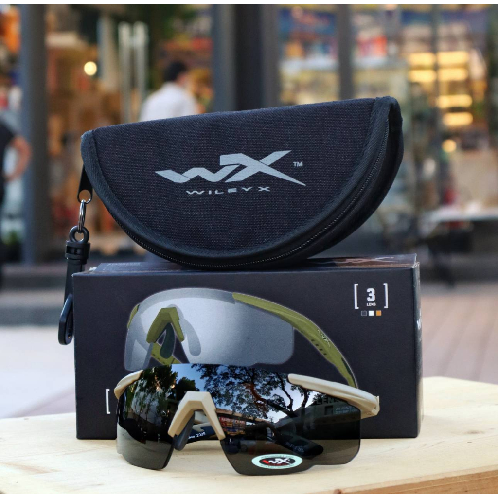 แว่นตา Wiley-X Saber Advanced Matte Tan แว่น Safety Tactical ทรง eyeshields สีพิเศษ เฟรมสีน้ำตาล by 
