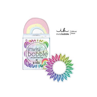 invisibobble ยางรัดผม รุ่น Extra care (kids) สี magic rainbow  (เส้นเล็ก สีสันสดใส เหมาะสำหรับเด็กๆ 1 กล่องบรรจุ 3 เส้น)