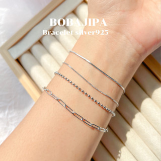𝙱𝚛𝚊𝚌𝚎𝚕𝚎𝚝 𝚂𝚒𝚕𝚟𝚎𝚛𝟿𝟸𝟻_สร้อยข้อมือเงินS925 สร้อยข้อมือน่ารักๆ