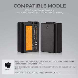 K&F NP-FW50 battery charger for Sony Alpha 7, A7, 7R, A7R, A7R II, A7 II, A7S