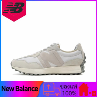 แท้ 100% Noritake x New Balance NB 327 รองเท้าวิ่งสวมทนสวมใส่สบายสีเทาและสีขาว