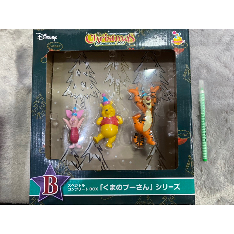 ornament christmas 2021 disney ดิสนีย์ ออนาเม้นท์ หมีพูห์ กล่อง 3 ตัว ของแท้จากญี่ปุ่น ไม่มีตำหนิ พร