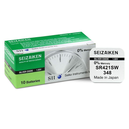 ถ่านนาฬิกา SEIZAIKEN Seiko 348/SR421SW  1.55V ของแท้ (แบ่งจำหน่ายเป็นเม็ด)