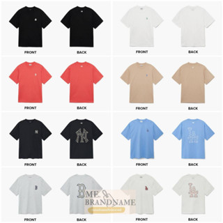 ของแท้ 💯% MLB T-Shirts เสื้อยืดสีล้วน NY ของแท้ มีคละแบบ