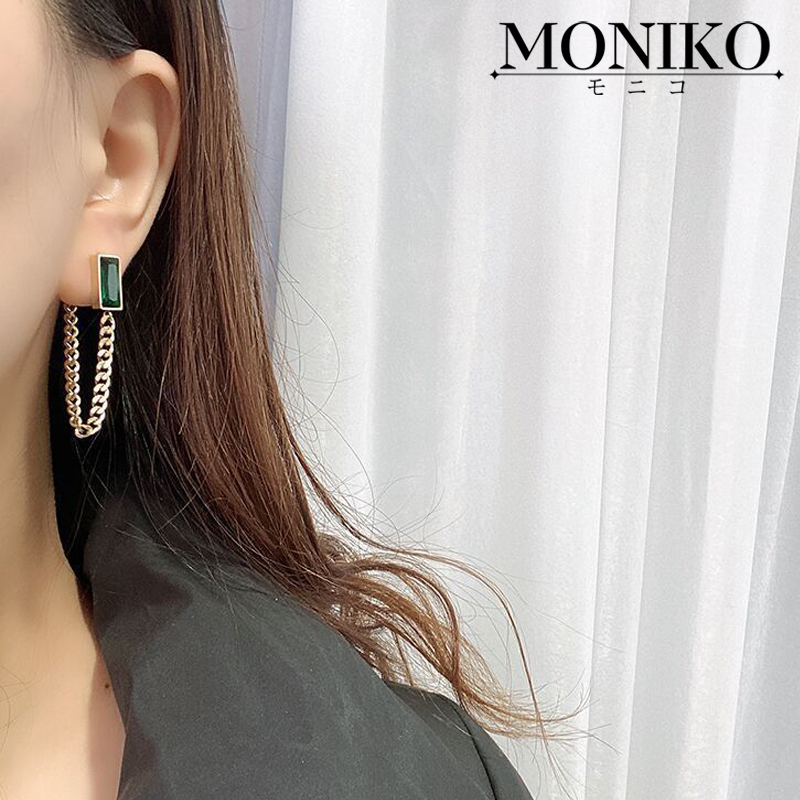 MONIKO สร้อยคอ สร้อยข้อมือ ต่างหู ประดับเพทายมรกต สไตล์โบราณ ขนาดเล็ก สําหรับผู้หญิง ราคา ถูกที่สุด ดีลบีเคเค แกลเลอรีภาพที่ 6