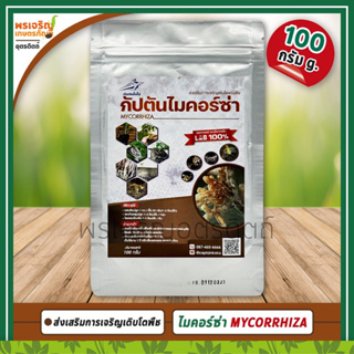 ไมคอร์ไรซ่า MYCORRHIZA (100 กรัม) ช่วยส่งเสริมการเจริญเติบโตของพืช เร่งราก รากเยอะ ช่วยให้พืชแข็งแรง ไม่มีสารเคมี 100%