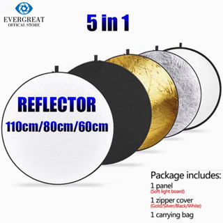 ไทยสปอต 24hours รีเฟล็กซ์(Reflector)แผ่นสะท้อนแสง 5 in 1 พร้อมซองใส่ 60cm/80cm/110cm photography background reflector