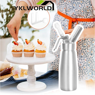 YKLWORLD Cream Whipper 500ml ขวดทำโฟมวิปครีม ครื่องตีวิปปิ้งครีม กระบอกวิปครีม ขวดวิ