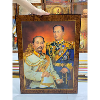 กรอบรูปวิทยาศาสตร์ ร.5 กับ กรมหลวง ชุมพร  18x24นิ้ว  รูปพร้อมกรอบ