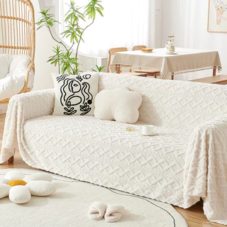 ผ้าคลุมโซฟา ผ้าคลุมฟอร์นิเจอร์ ผ้าอเนกประสงค๋ ขนาด 180*230CM /180*340CM ผ้าห่ม เนื้อผ้านุ่ม สไตล์นอร์ดิก มี 8 สี 5 ขนาด