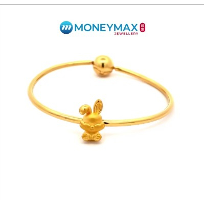 999 Pure Gold 24K Blessing Bouncy Rabbit Charm | MoneyMax Jewellery | NP3534