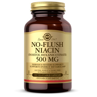 Solgar No-Flush Niacin 500 mg 250 Vegetable Capsules