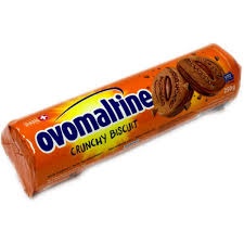 ovomaltine crunchy biscuit บิสกิตผสมครีมโอวัลติน น้ำหนัก 250 กรัม 1ห่อ BBF 12/06/24