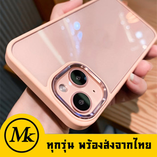 💖จัดส่งจากประเทศไทย💖เคสใสขอบสี ตรงกล้องตกแต่งด้วยอลูมิเนียม เคสสำหรับรุ่น เคสไอโฟน 7 8 x xs xr xsmax