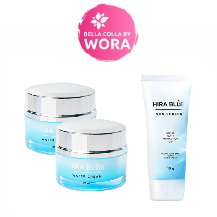 Hira Blue cream ครีมไฮร่าบลู ของแท้100% ซื้อครีม 2 กระปุกแถมกันแดด 1 ชิ้น