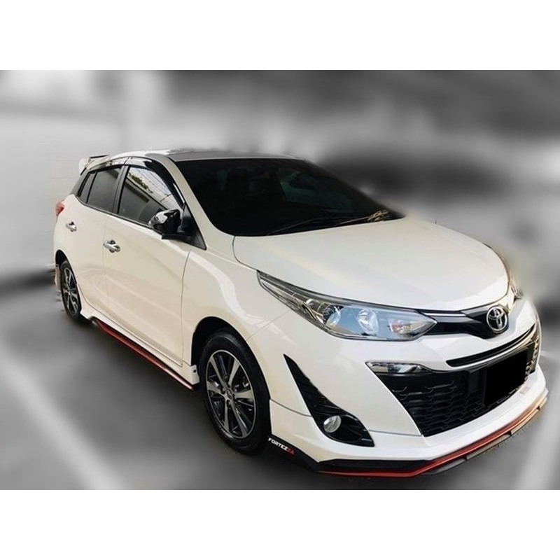 ♦️ขายแยกจ้า สเกิร์ตหน้า สเกิร์ตข้าง Yaris 2017-2019 ทรง Fortezza V.2 (Foersta)  สีตามตัวรถ♦️