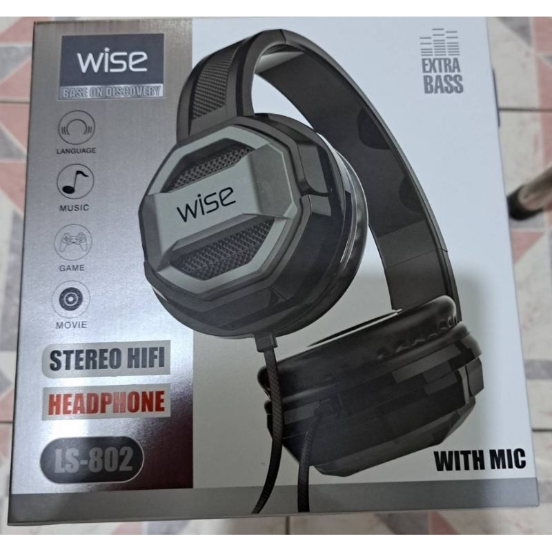 หูฟัง STEREO HIFI HEADPHONE WISE LS-802  หูฟังแบบครอบหู