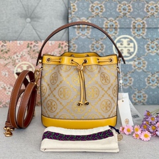 💚♥️กระเป๋าสะพาย NEW TORY BURCH MONOGRAM JACQUARD BUCKET BAG Toryburch