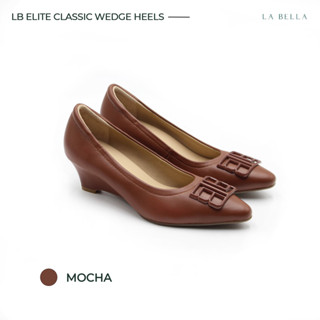 LA BELLA รุ่น LB ELITE CLASSIC WEDGE HEELS - MOCHA