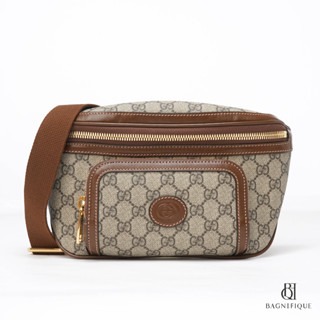 GUCCI BELT BAG 24 BROWN GG SUPREME MONOGRAM GHW