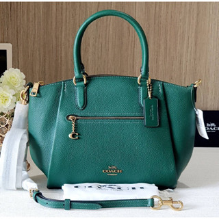 💚แท้💯 พร้อมส่ง💚กระเป๋าถือทรงพัดรุ่นใหม่ COACH 79316 ELISE SATCHEL (V5QVE) [79316V5QVE]