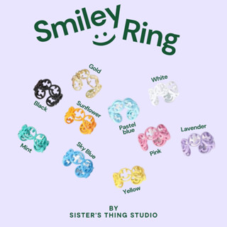 Sister’s Thing Studio 🌈 Smiley :) Ring แหวนดินปั้นลายหน้ายิ้ม สไมล์ลี่ สีสันสดใสน่ารัก