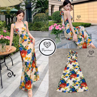 pisamai เดรสคล้องคอตัวยาวมาในลายดอกหลายสีเป็นทรงเป็นหลัง