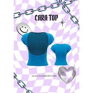 Cara Top เสื้อแขนสั้น เสื้อเปิดหลัง เสื้อเว้าหลัง สุดแซ่บ (พรีออเดอร์)